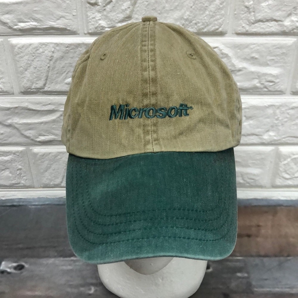Microsoft GPS technology services distressed baseball cap‎ RARE